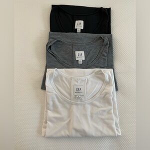 GAP Maternity Tank Tops, Set of 3 (Black, Gray, and White), Size M